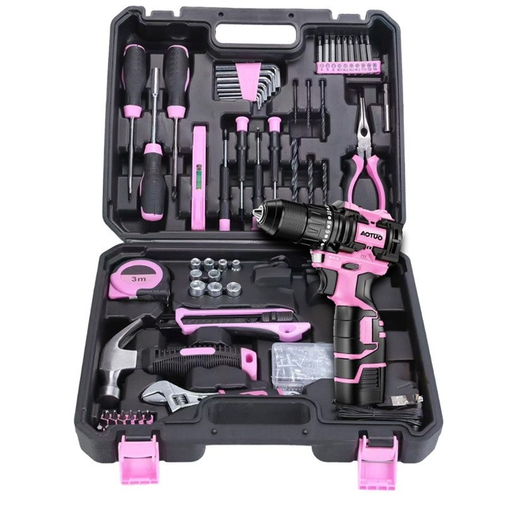 Set Scule, Flippy, Masina De Gaurit Si Insurubat, 18-21 V, Motor Fara Perii, 2 Trepte Viteza, 27 x 27 x 9 cm, Multicolor