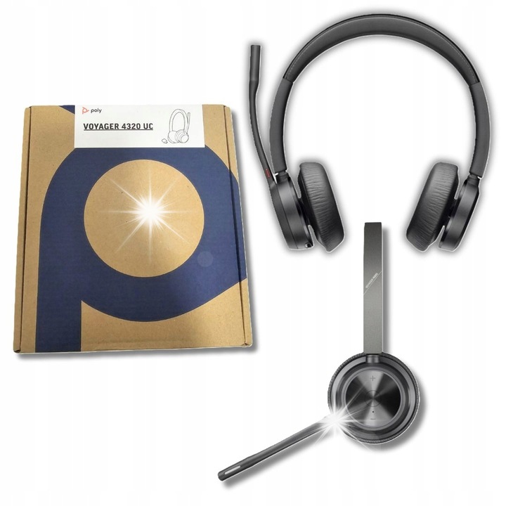 Casti PC Poly Voyager 4320 UC, безжични, комплект с модул BT700, USB-C, затворени