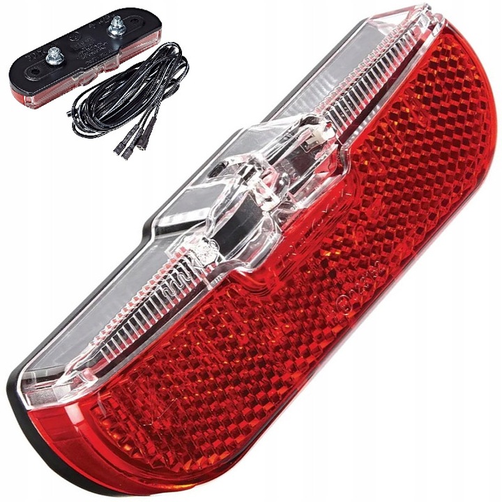 Lampa bicicleta Trelock LS 613 Duo Flat, dinamo, 50mm, LED, rosie
