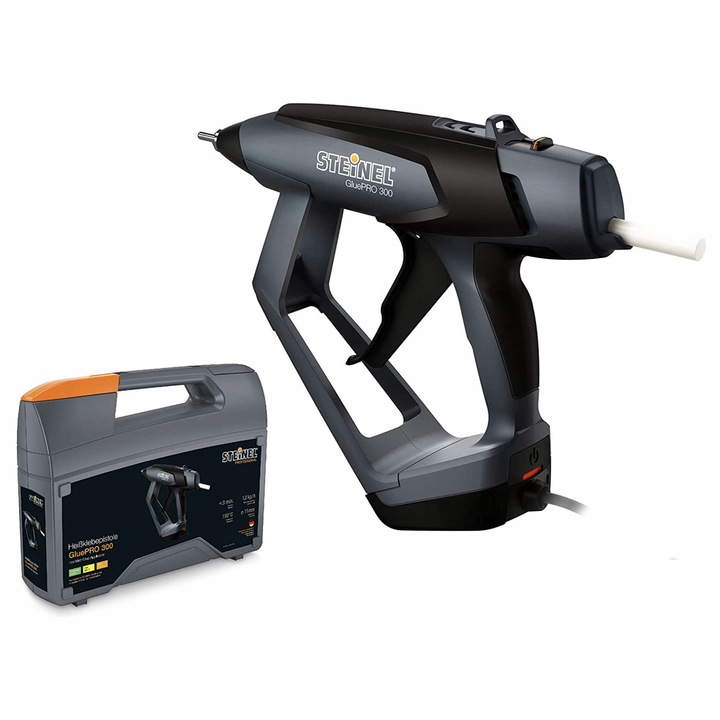 Pistol de lipit Steinel GluePRO 300W, 190°C, 25g/min, 11,7mm, set cu valiza, 230x70x290mm