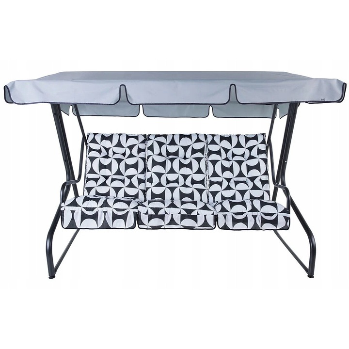 Балдахин за люлка Монте Карло, полиестер, водоустойчив, сив, 128 см