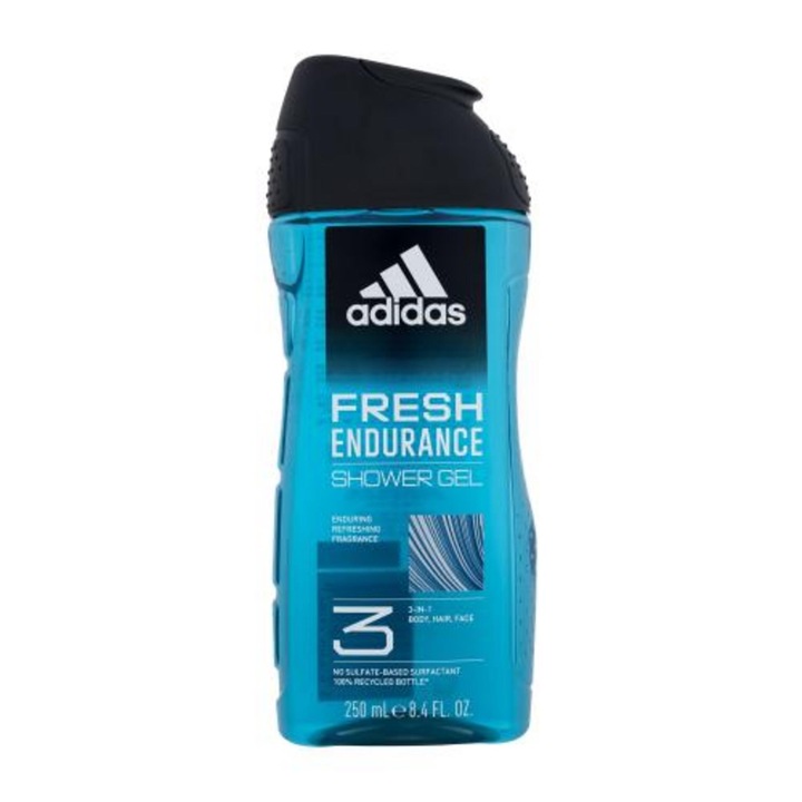 Adidas Fresh Endurance tusfürdő, 250 ml, testre, arcra és hajra, minden bőrtípusra