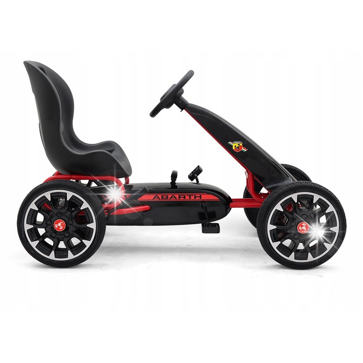 Gokart pe pedale Abarth, Milly Mally, 113x58x73cm, 3-9 години, черен