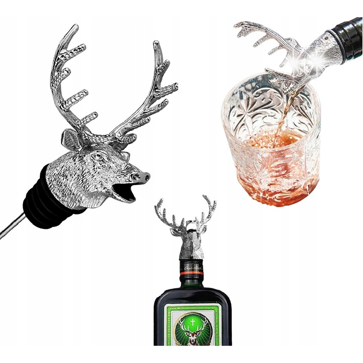 Тапа за вино от цинк и силикон, Mousyee, сребриста, 11x6,5 см