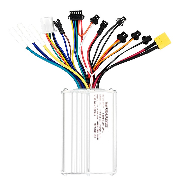 Контролер за безчетков мотор 48V-72V 1000W-1500W, 12 MOSFET, сребрист