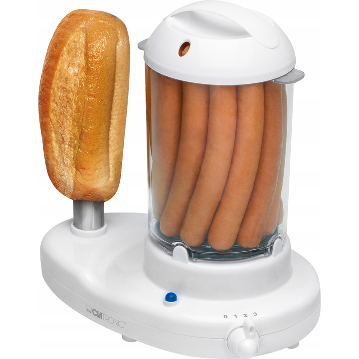Clatronic 251136 hot dog készítő fehér 350W 23.5x16x27cm 3 az 1-ben szett