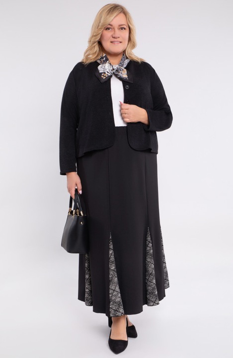 Fusta neagra cu insertii negre si gri