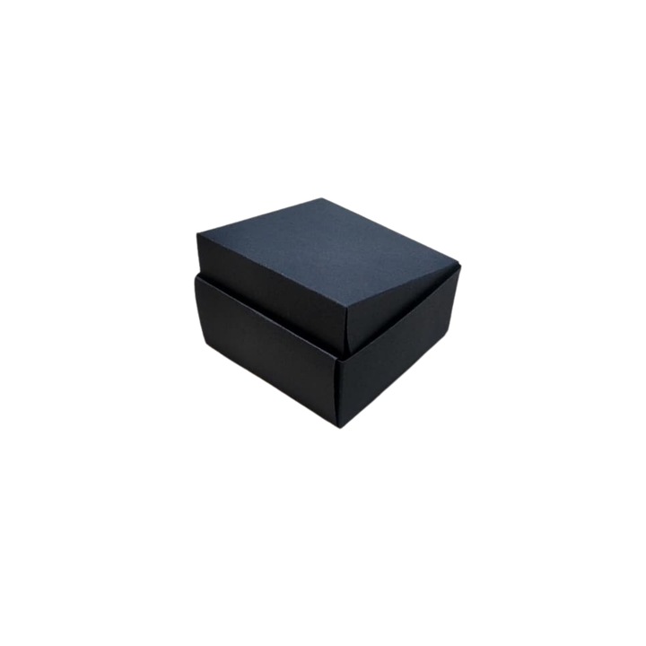 Set 50 Cutii Cadou Carton Autoformare 8×8×4 cm – Cutii Ambalare Bijuterii, Cadouri Handmade, Negru