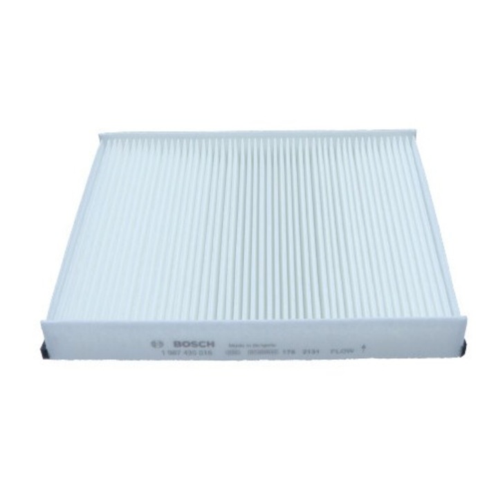 Кабинен филтър Bosch за Ford Focus C-Max 2012-, премахва замърсяванията, бял