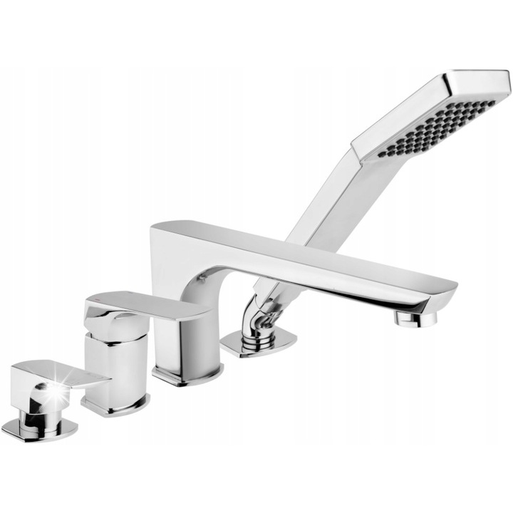 KFA Armatura Mokait szaniter csaptelep, króm, 4 lyukú, SLC RUB CLEAN perlátorral, 19l/perc, 188mm