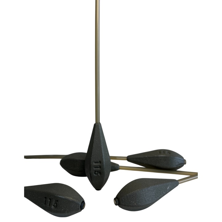 Set 10 Plumbi Horizon cu Tija 70g Lazy Fish pentru Crap, Plumbi Stabilitate Mare