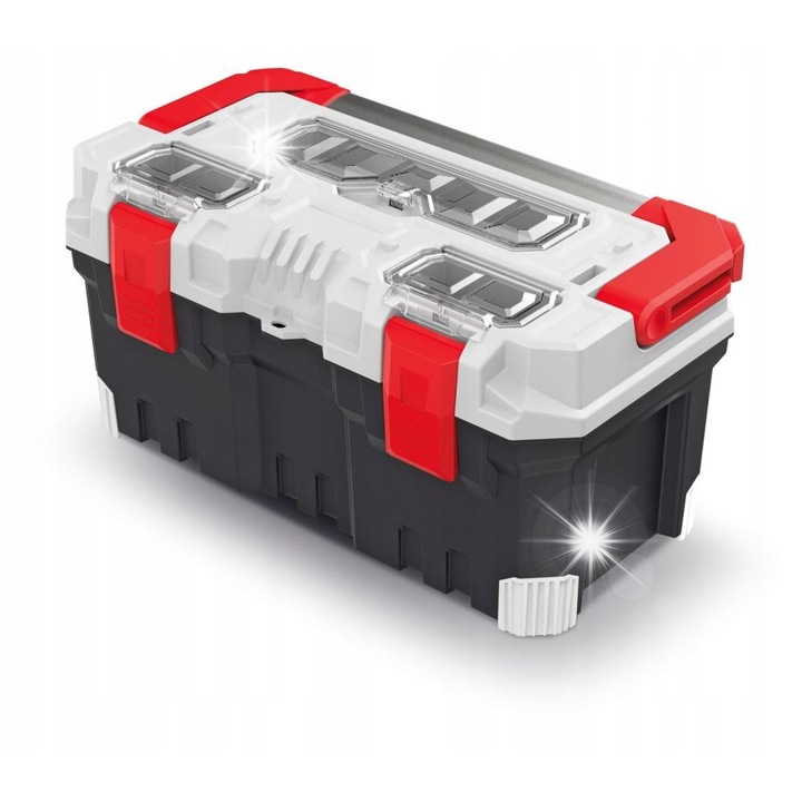 Kistenberg szerszámosláda, 25.8x49.6x24cm, 15kg kapacitás, kivehető tálcával