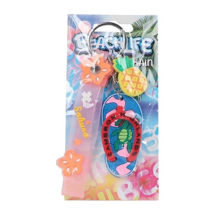 Breloc in forma de papuc plaja, Pentru copii, Verde