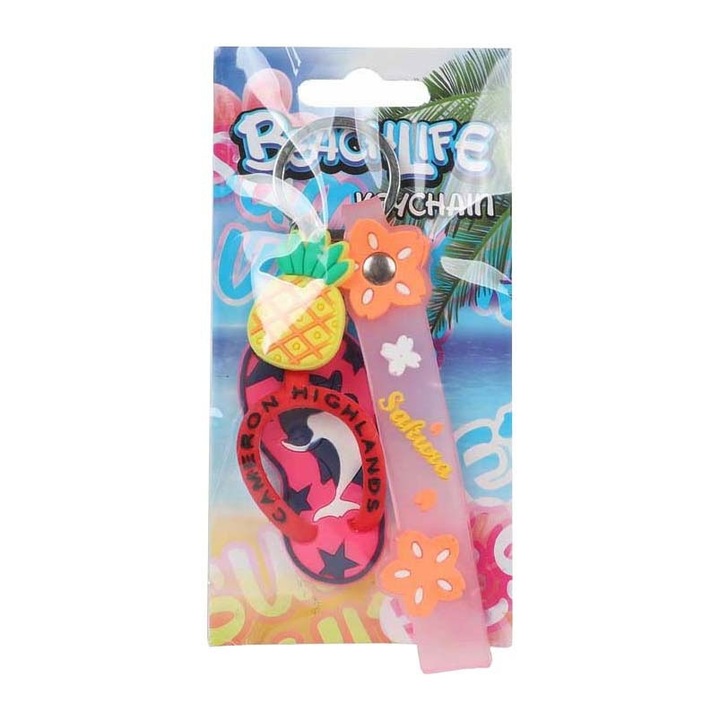 Breloc in forma de papuc plaja, Pentru copii, Rosu