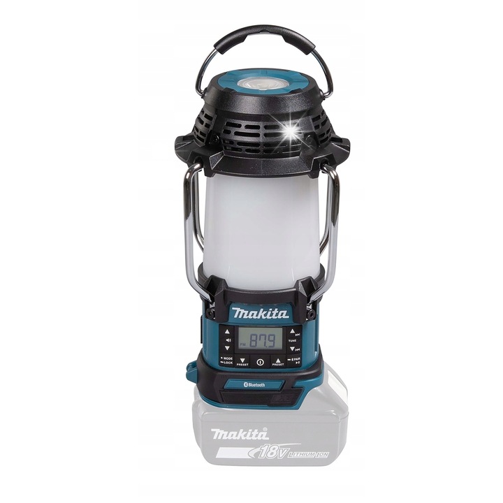 Радио преносимо с лампа, Makita DMR057, 18V, Bluetooth, USB, 126x129x289mm