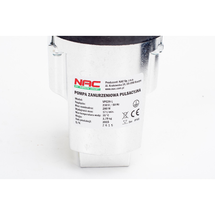 Pompa apa membrana NAC VPE28-L, 280W, 17l/min, 68m, metal