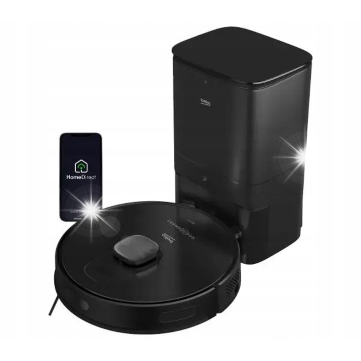 Робот прахосмукачка Beko RoboSmartPro VRR94314VB, моп, 65dB, черен, 34x9,5см