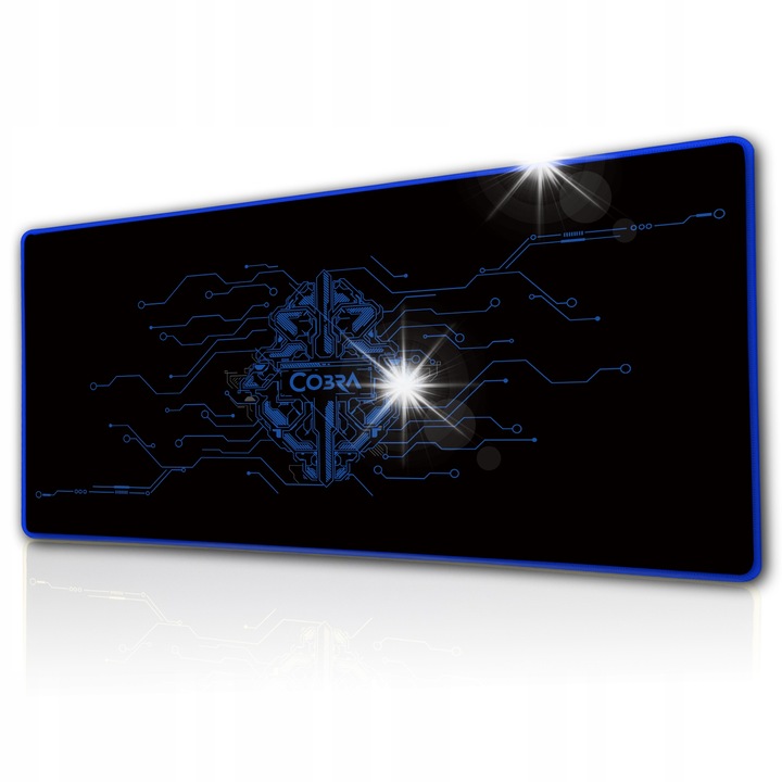 Cobra Matrix XL egérpad, 80x40cm, csúszásgátló, gaming design, fekete-kék