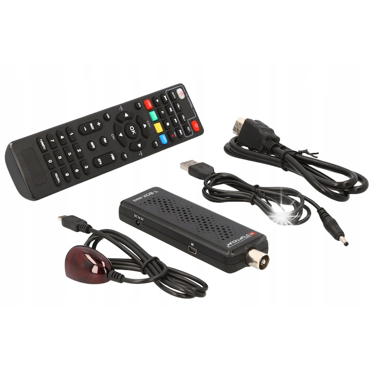 Тунер DVB T2/C Opticum T-BOX mini, Full HD, H.265/HEVC, 115x37x17mm