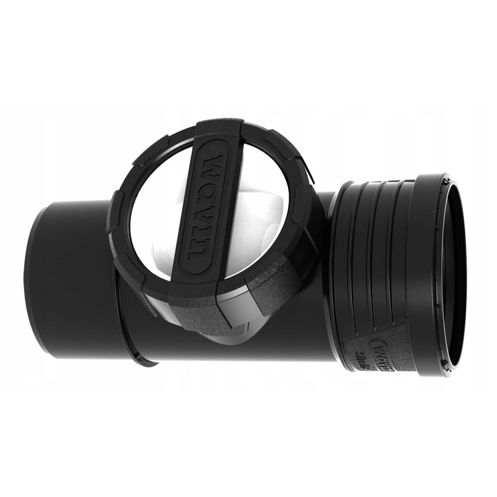 Ревизионен отвор Wavin SiTech+, DN 150, 160мм, пластмаса, черен, 395x130мм