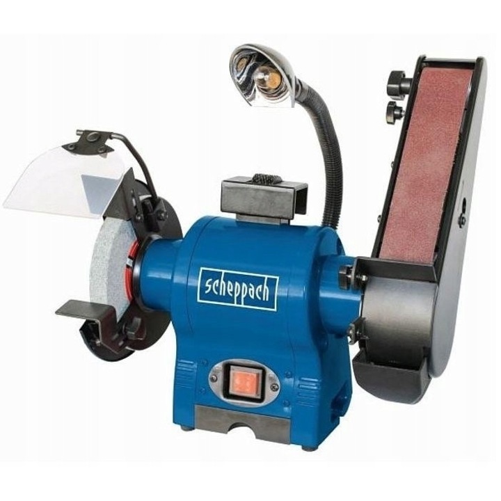 Slefuitor combinat Scheppach 250W, disc de 150mm, curea de 50x686mm, cu suport reglabil