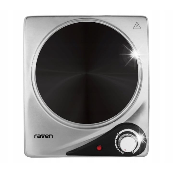 Raven EKEN001 kerámia elektromos tűzhely, 1 főzőzóna, ezüst, 9x24x27cm