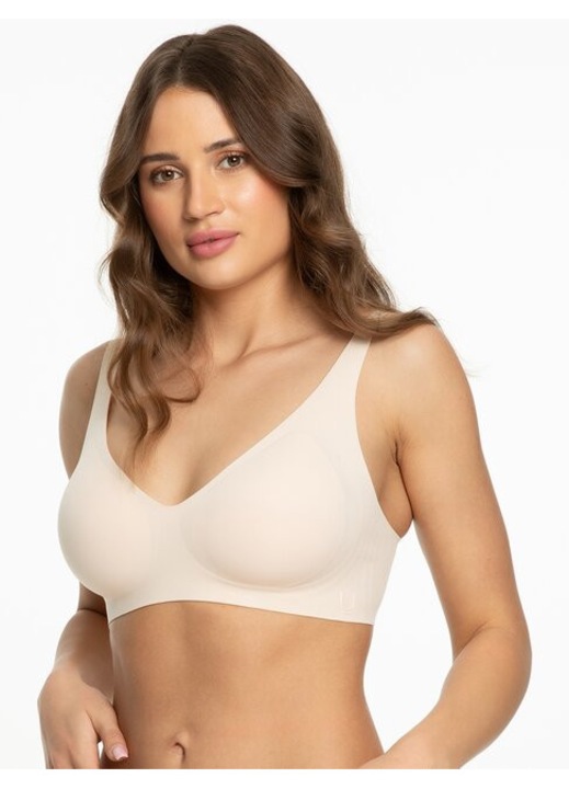 Sutien seamless cu insertii gel fara sarme Julimex Jelly Bra Basic, Bej