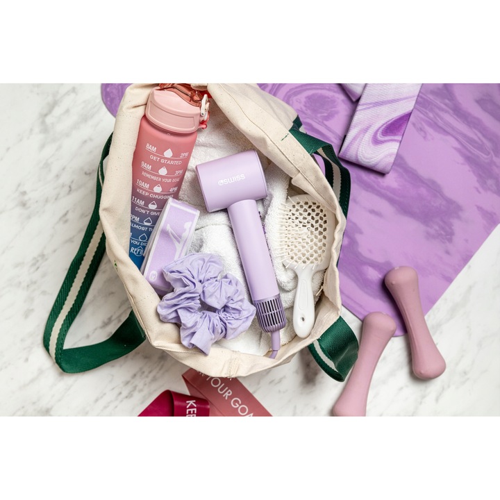 Uscator de par 4Swiss F326 SmartAI+, 1000W, violet, tehnologie plazma, silentios