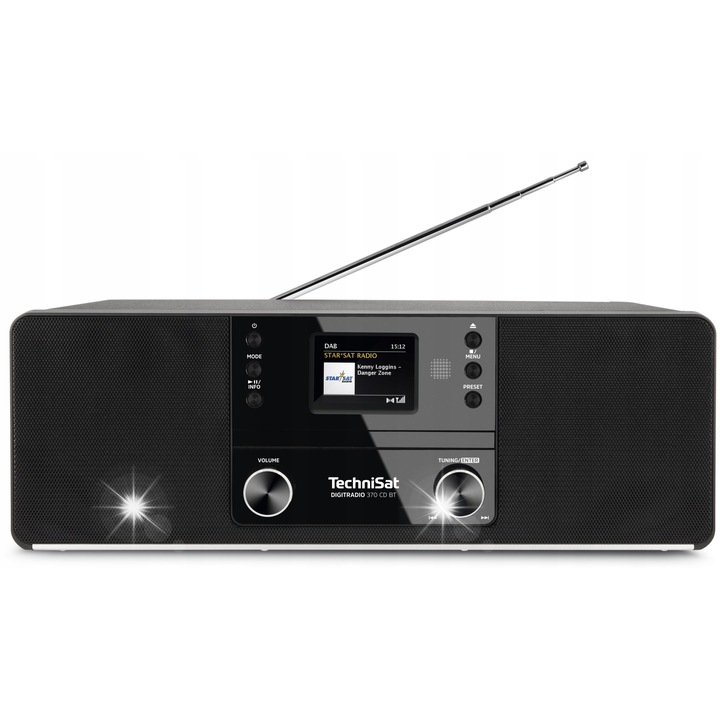 Радио с часовник TechniSat DigitRadio 371 CD/BT/DAB+, 2.0 канала, Bluetooth, черен, 35x12x21см