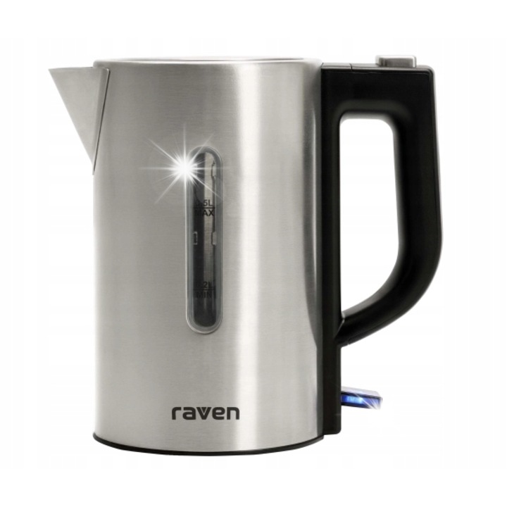 Fierbator ceramic Raven ECC004, 1L, 1200W, alb-gri, cu protectie impotriva supraincalzirii