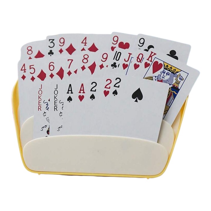 Kártyatartó, csúszásmentes és tartós, krémszínű/sárga