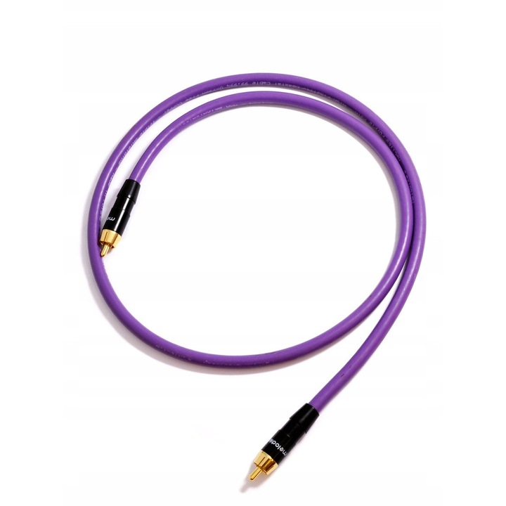 Cablu audio Melodika, RCA-RCA, 2m, 7.5mm, violet