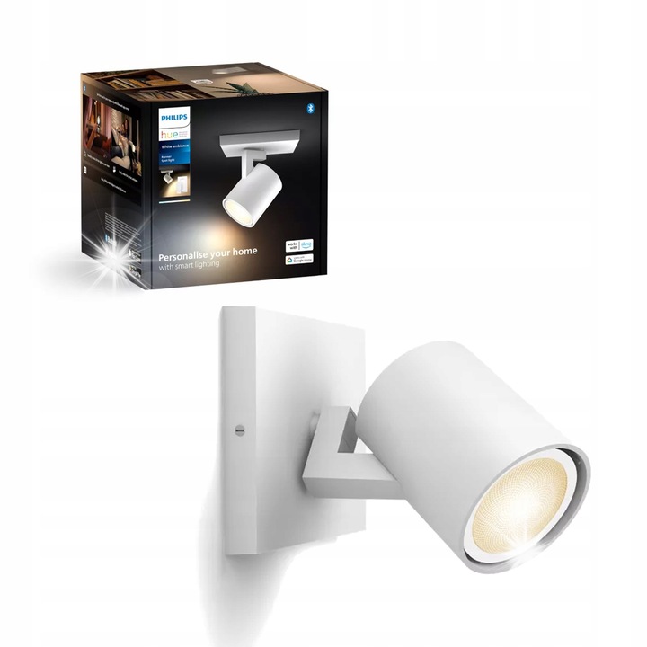 Philips Hue Runner spotlámpa, 4,2W, fehér, 11x10,7x9cm