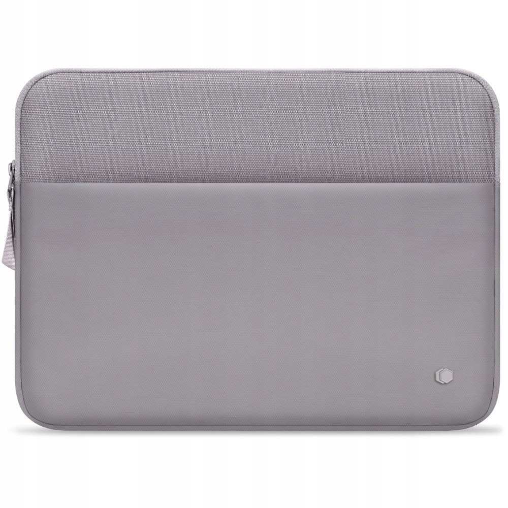 Husa laptop Tech-Protect Sleeve 13-14 inch gri crayon, buzunar frontal, 36.3x26.2x3 cm