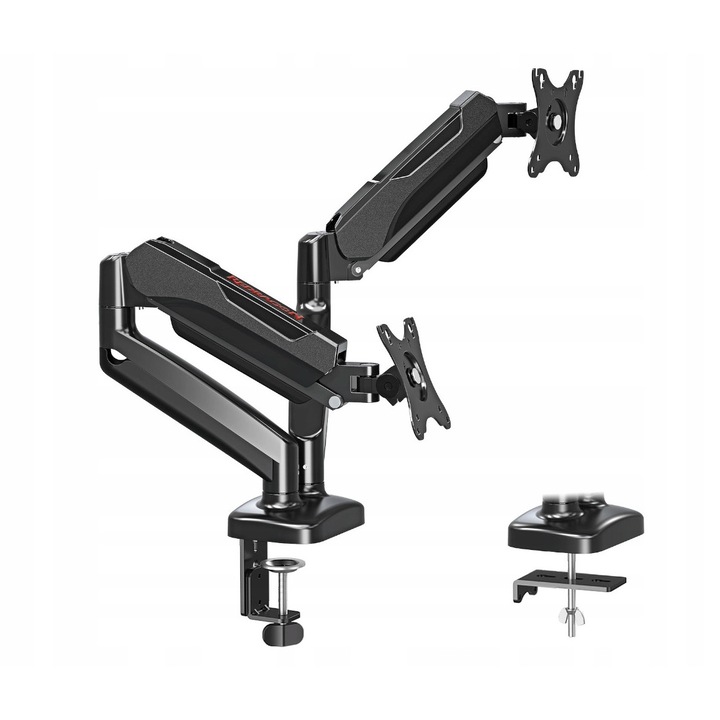 Suport birou dual pentru monitoare Redragon GMK-915, 13-32 inch, 9 kg, negru, 421x234mm