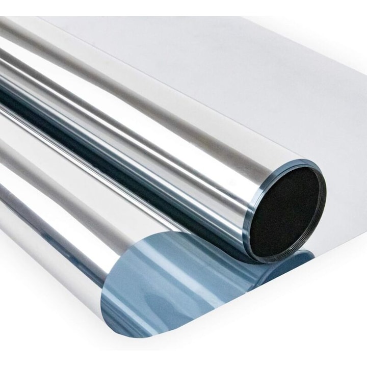 Folie de fereastra cu efect de oglinda, 40x300cm, protectie UV 99%, reducere caldura 85%