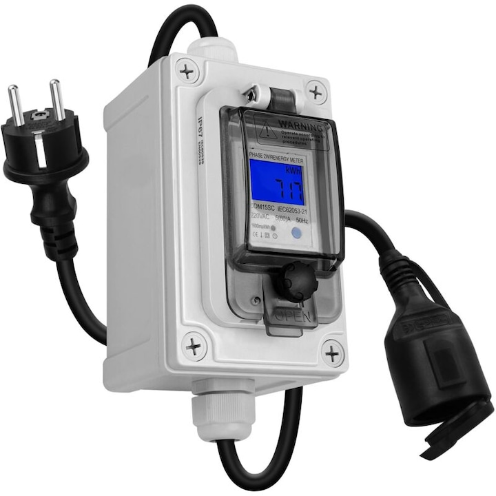 Aparat de masura curent mobil 60 A, IP67, monitorizare consum energie, cablu 1.5m, display LCD