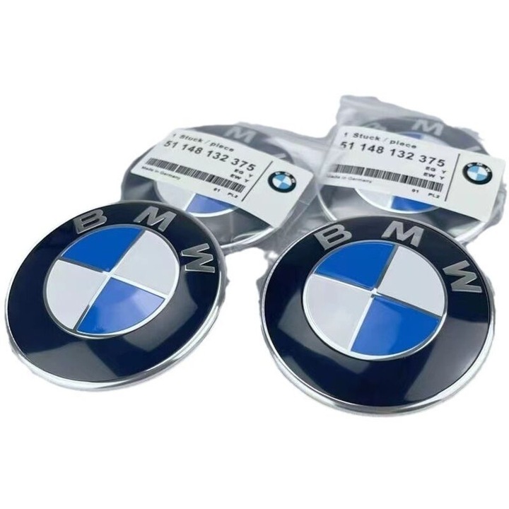 Set de 2 embleme de inlocuire BMW 82mm + 74mm, accesorii auto, multicolor