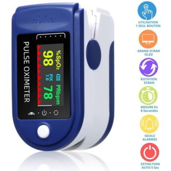 Pulsoximetru profesional, masurare SpO2 si BPM