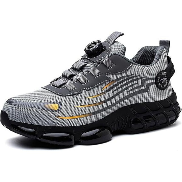 Pantofi de siguranta S3, rezistenti la strivire, fara sireturi, respirabil, 46 EU