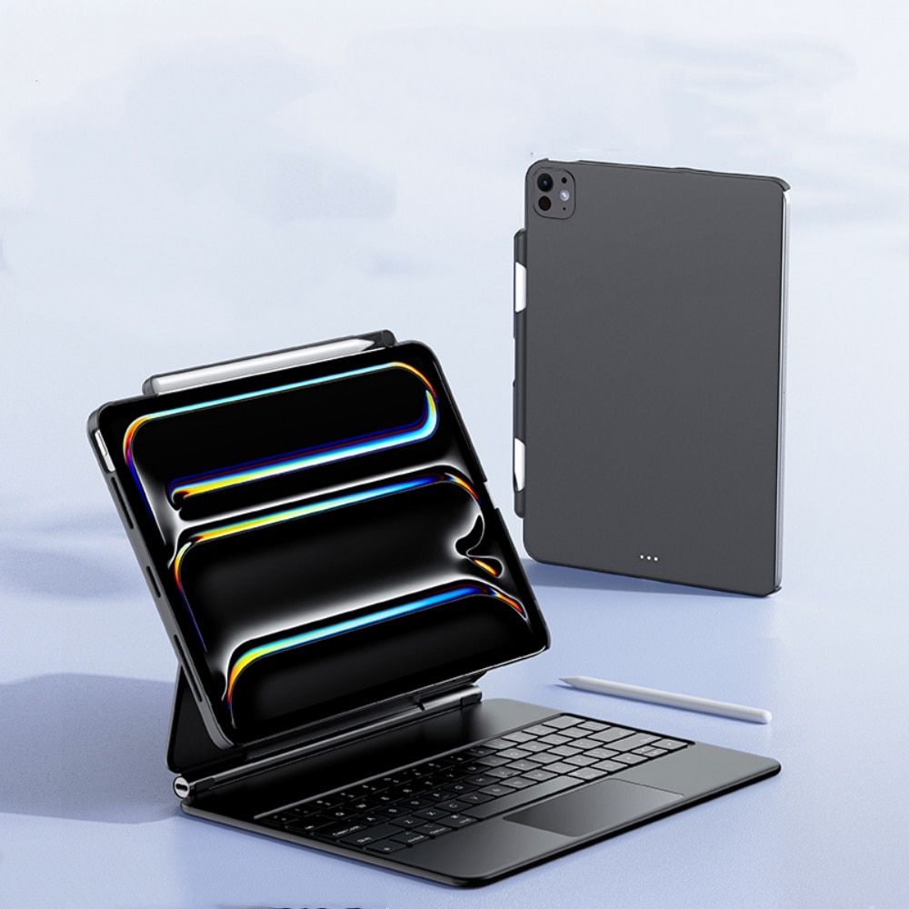 Husa de protectie pentru iPad Pro 11 (24-25) M4/M5, cu fixare magnetica, suport, subtire si usoara, rezistenta la zgarieturi, portabila, cu compartiment pentru creion, negru