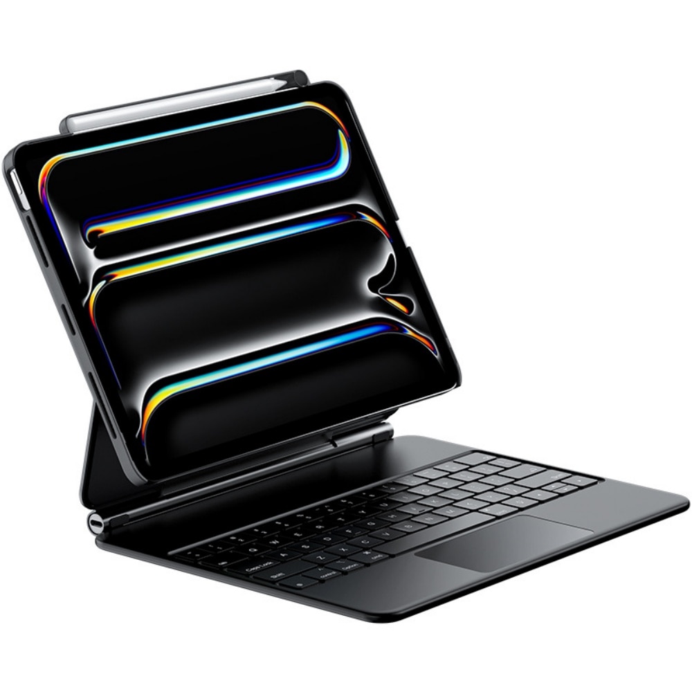 Husa de protectie pentru iPad Pro 11 (24-25) M4/M5, cu fixare magnetica, suport, subtire si usoara, rezistenta la zgarieturi, portabila, cu compartiment pentru creion, negru