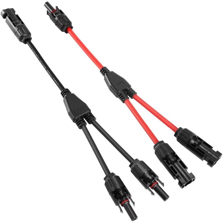 Conector solar Y, 1 pereche, cupru stanitat, rezistent la UV, 30A, 1000V DC