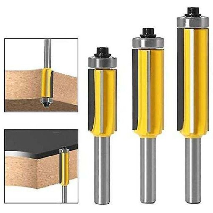 Set freze cu 4 fluiere, 8 mm, diametru taiere 14/16 mm, inaltime taiere 30/40/50 mm, carbide micro-grain C3