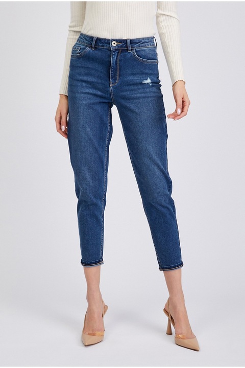 Orsay, Blugi capri slim fit, Bleumarin