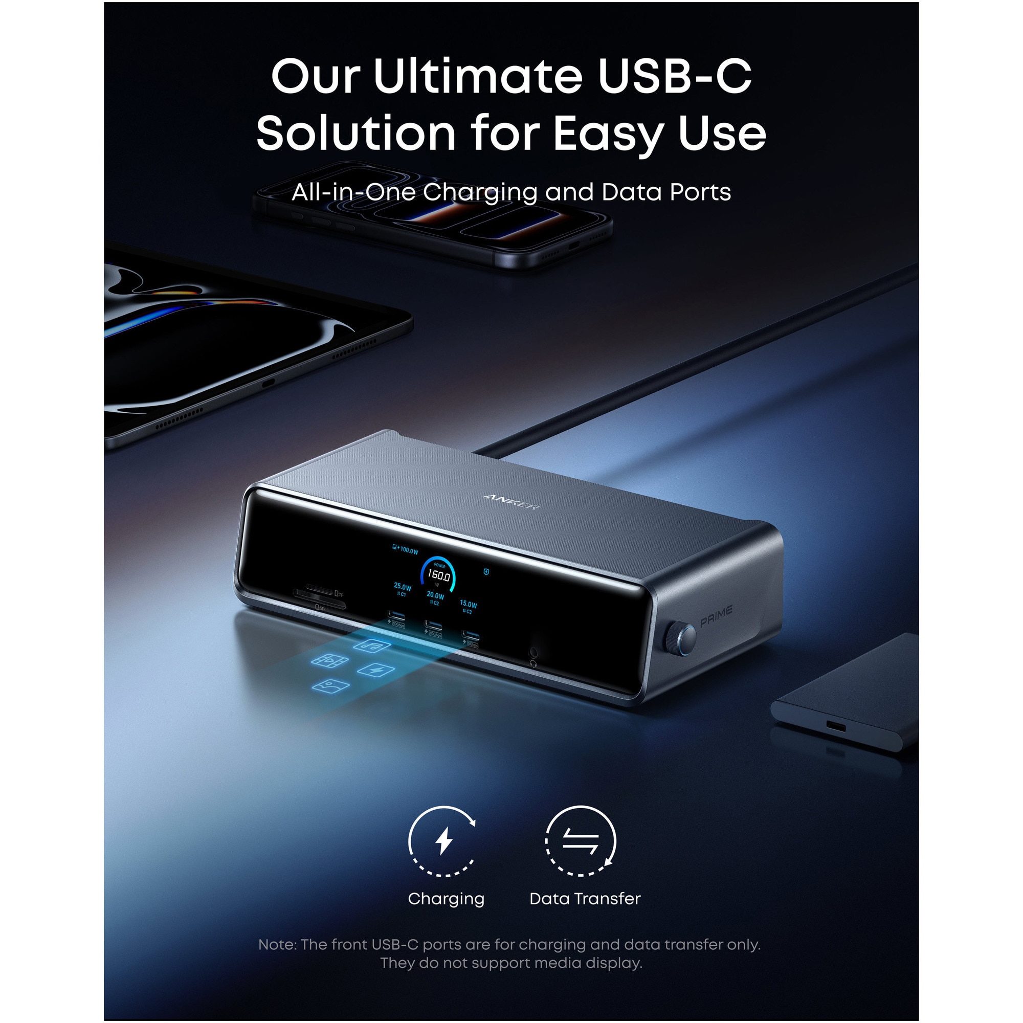 Docking Station Anker Prime 14-in-1, Triple Display, 8K
