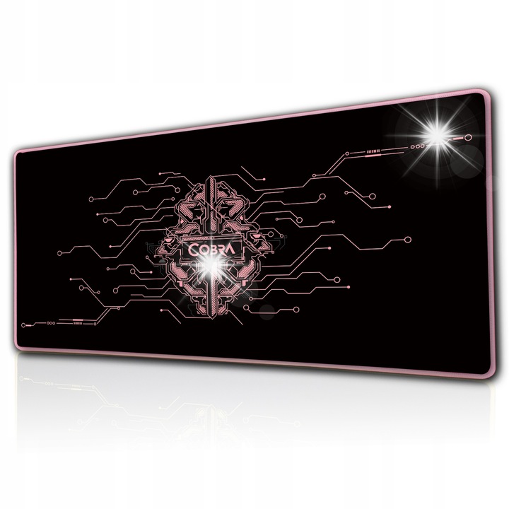 Cobra Matrix XL egérpad, 800x400mm, csúszásgátló, gaming design, rózsaszín/fekete