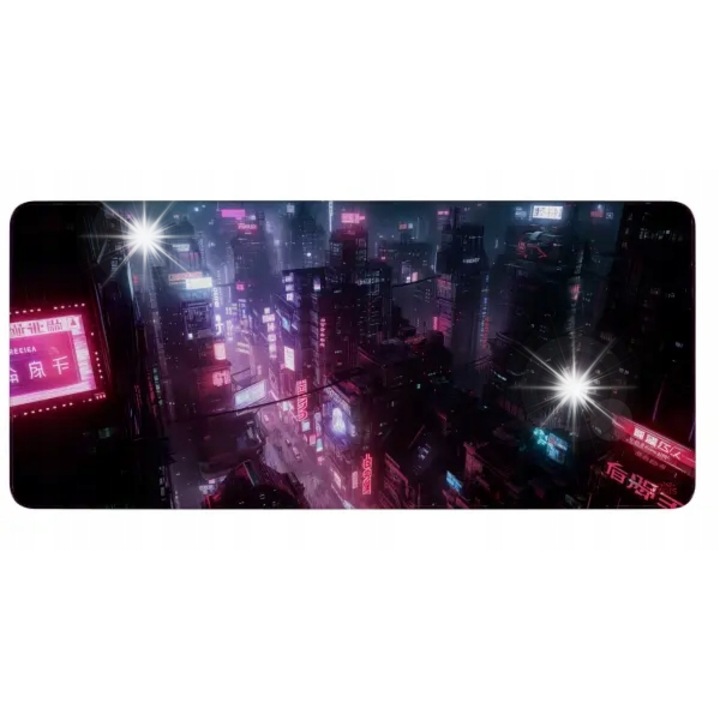 Подложка за мишка Midas 4A City Neo XXL, противоплъзгаща, 90x40см, черна