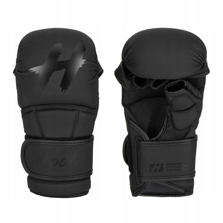 Sportkesztyű, HOOK FIGHTING, MMA sparring, rugalmas, fekete, L