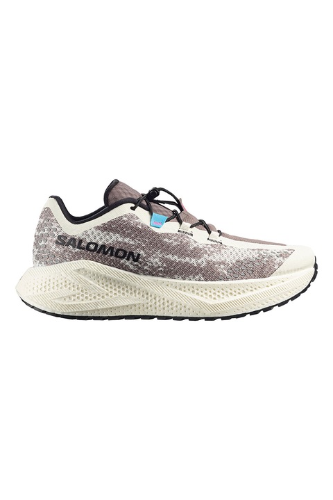 Salomon, Pantofi Aero Glide 4 GRVL pentru alergare, Gri/Violet prafuit/Alb murdar